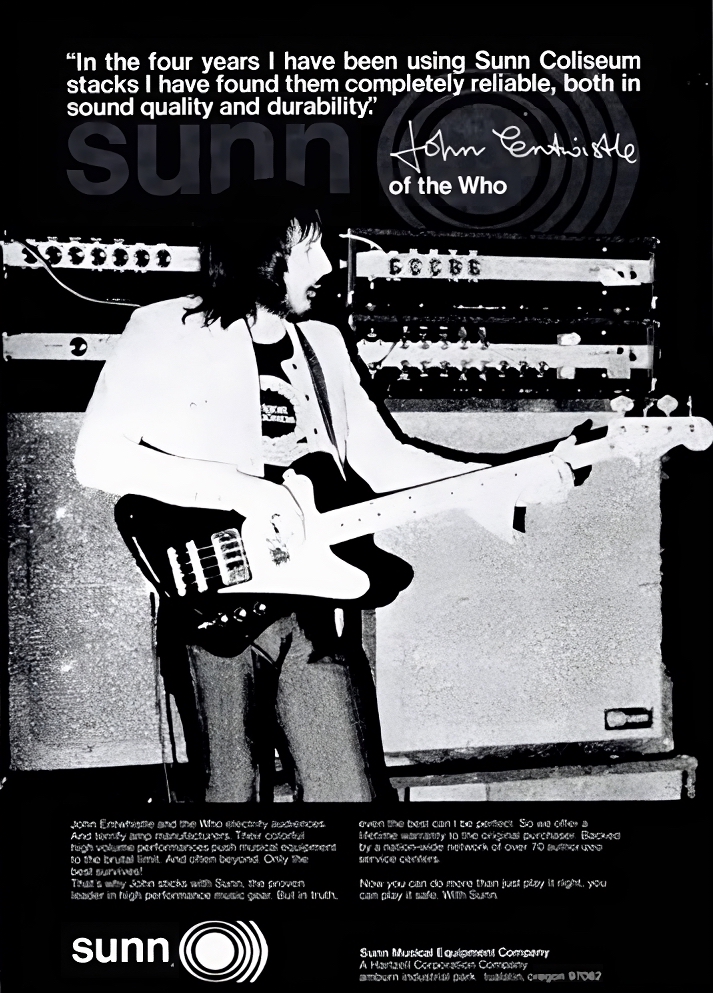 Vintage Sunn Amp Print Advertising