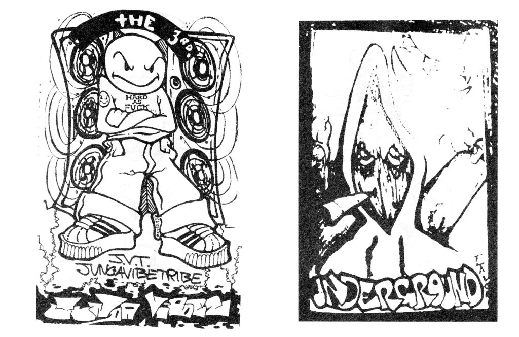 90s UK Jungle Underground Rave Illustration