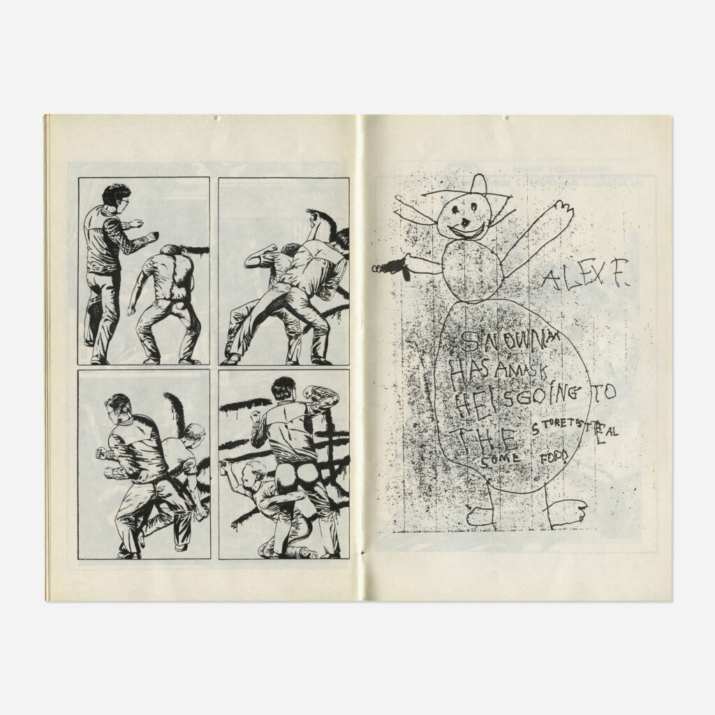 Flyers and art from the 80s California hardcore punk scene by illustrator and frequent Black Flag collaborator Raymond Pettibon