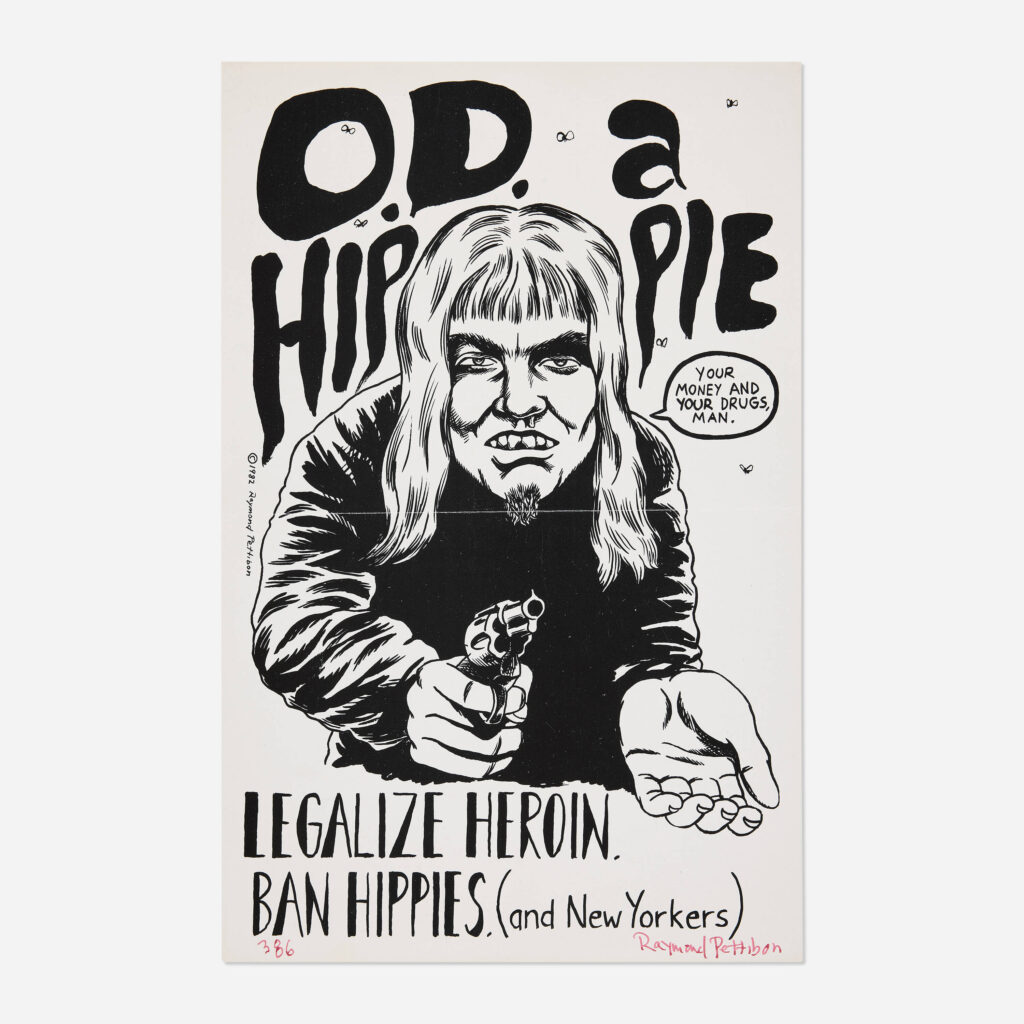 Flyers and art from the 80s California hardcore punk scene by illustrator and frequent Black Flag collaborator Raymond Pettibon