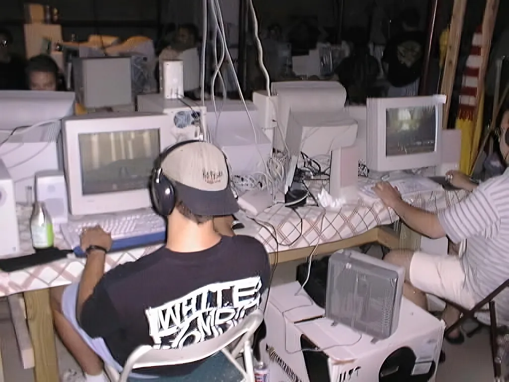 LAN party multiplayer gaming classic photo