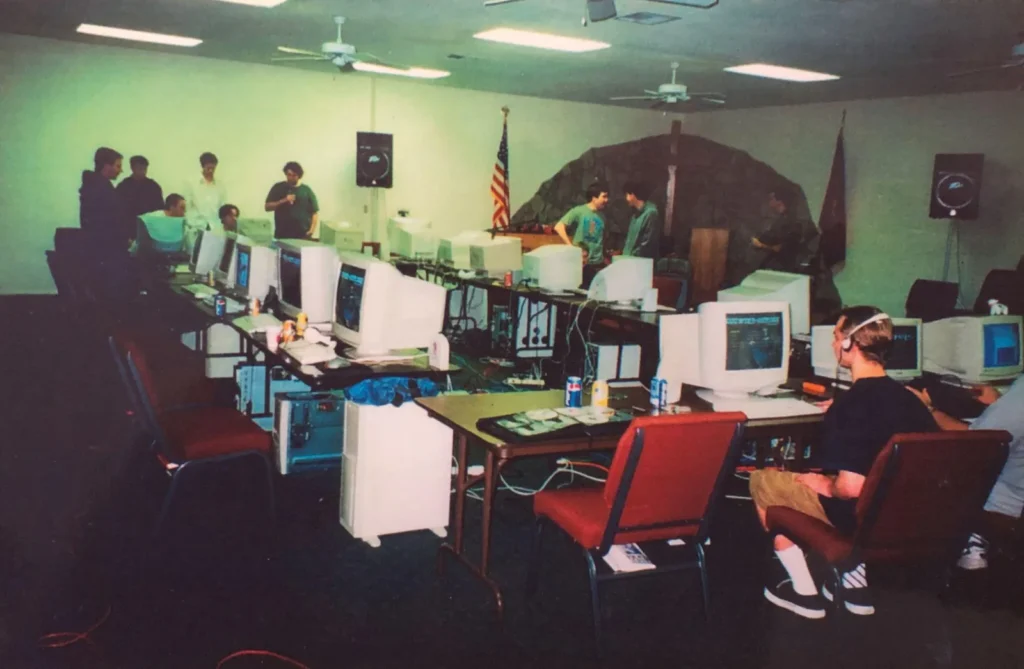 LAN party multiplayer gaming classic photo