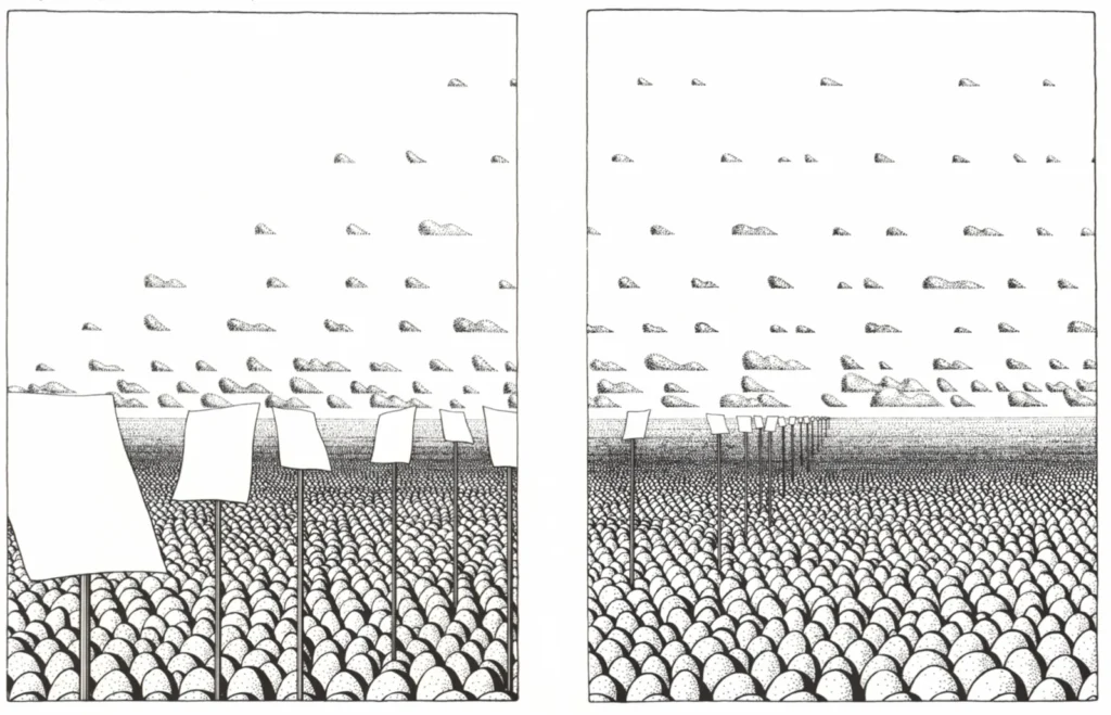 Avant-garde graphic novel The Cage by Canadian artist Martin Vaughn-James