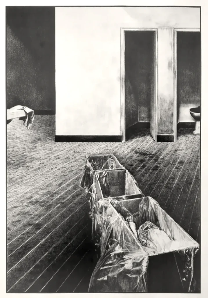 Avant-garde graphic novel The Cage by Canadian artist Martin Vaughn-James