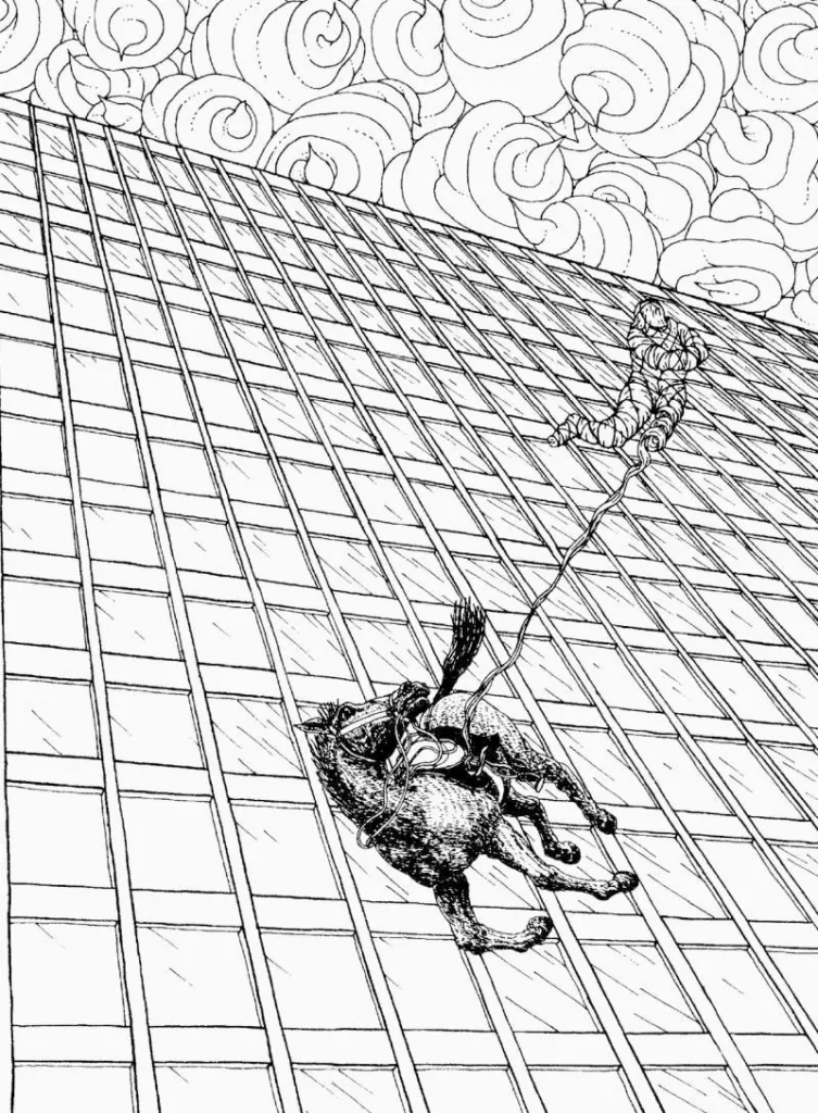 Avant-garde graphic novel The Cage by Canadian artist Martin Vaughn-James