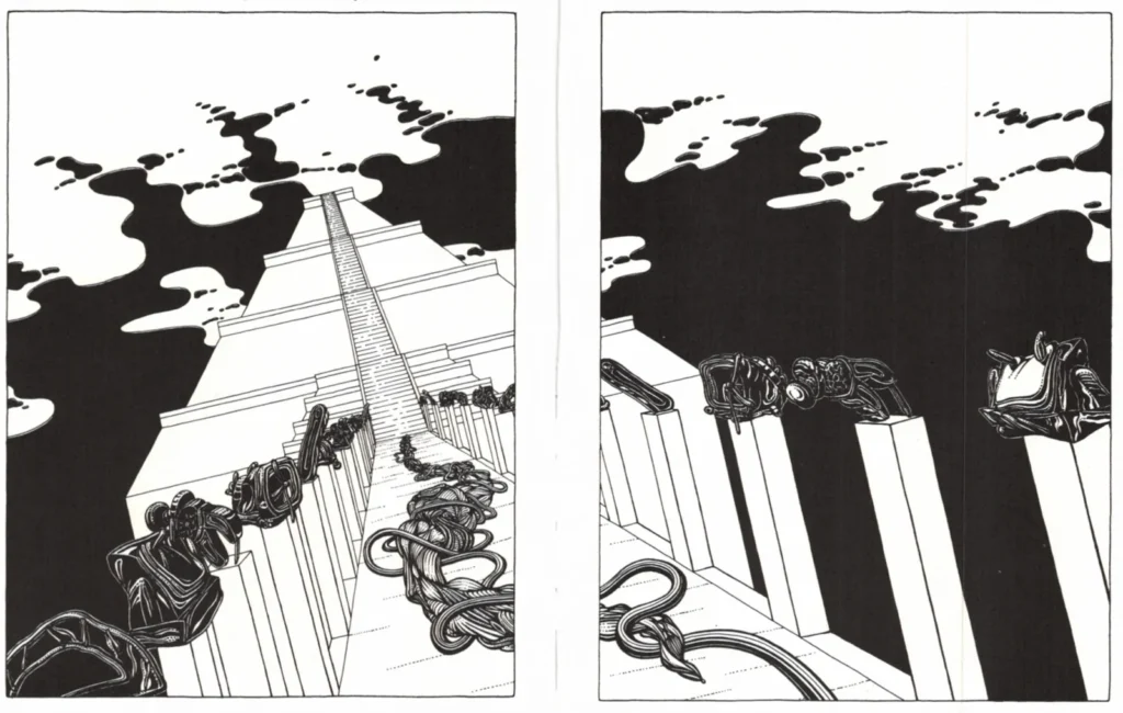 Avant-garde graphic novel The Cage by Canadian artist Martin Vaughn-James