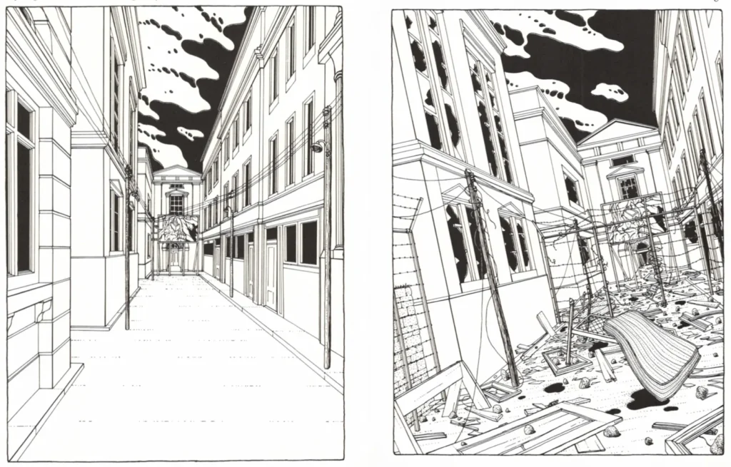 Avant-garde graphic novel The Cage by Canadian artist Martin Vaughn-James