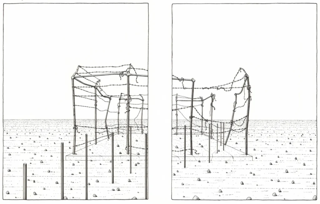 Avant-garde graphic novel The Cage by Canadian artist Martin Vaughn-James
