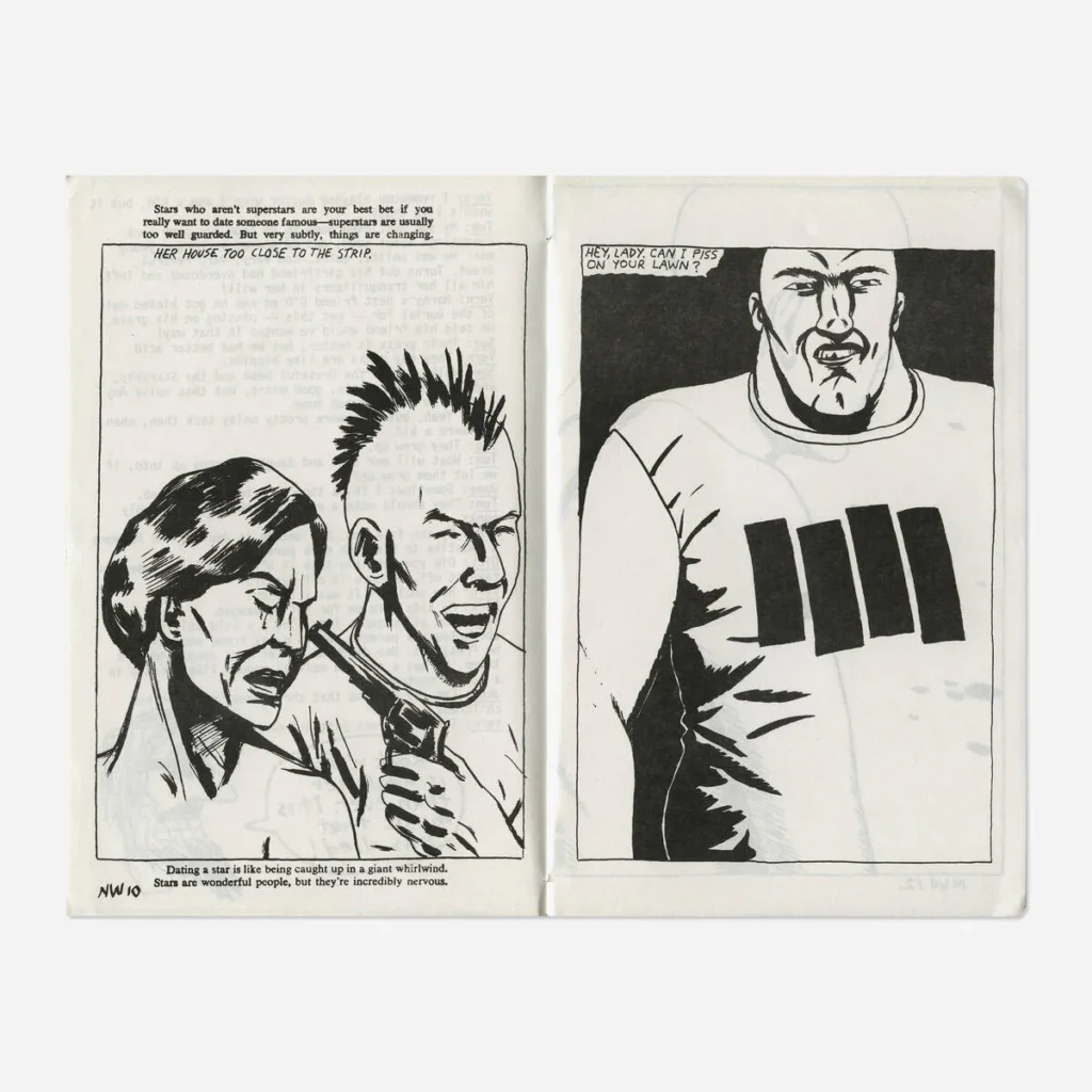 Flyers and art from the 80s California hardcore punk scene by illustrator and Black Flag collaborator Raymond Pettibon