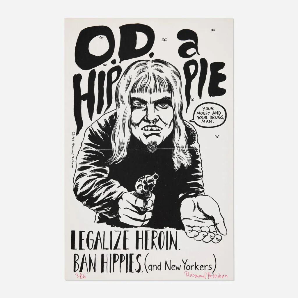 Flyers and art from the 80s California hardcore punk scene by illustrator and Black Flag collaborator Raymond Pettibon