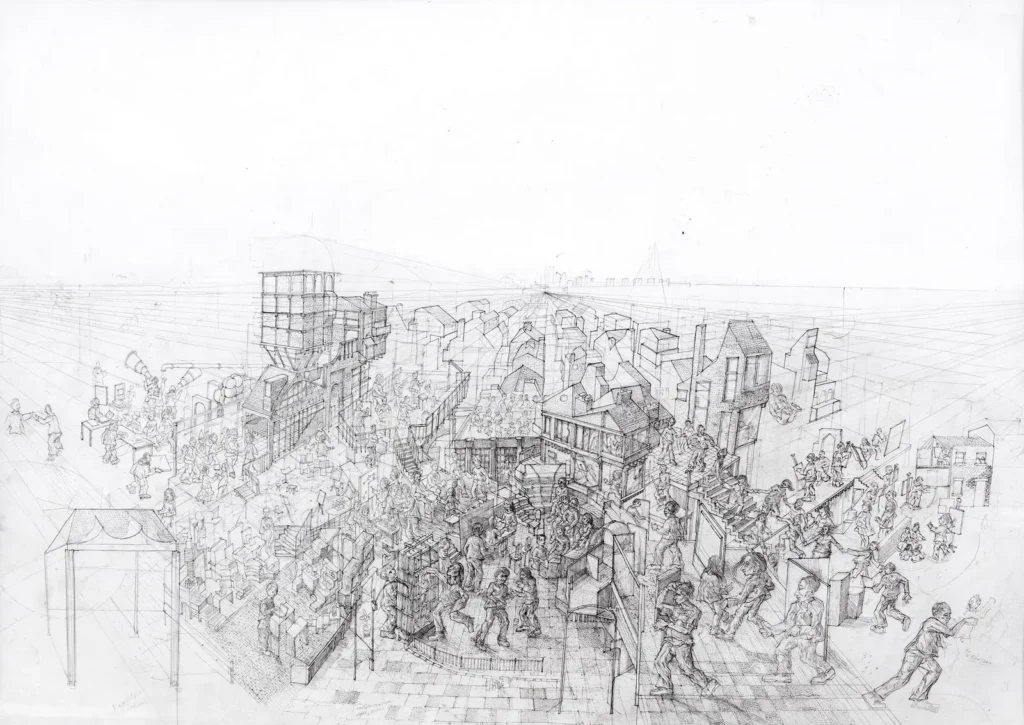 UK East London Artist Louis Pohl Koseda Surreal Realist Drawings
