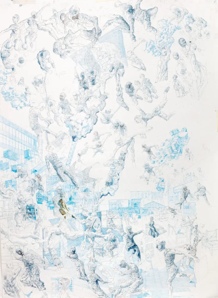 UK East London Artist Louis Pohl Koseda Surreal Realist Drawings