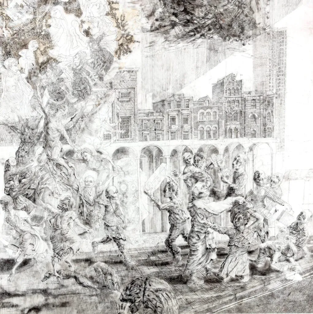UK East London Artist Louis Pohl Koseda Surreal Realist Drawings