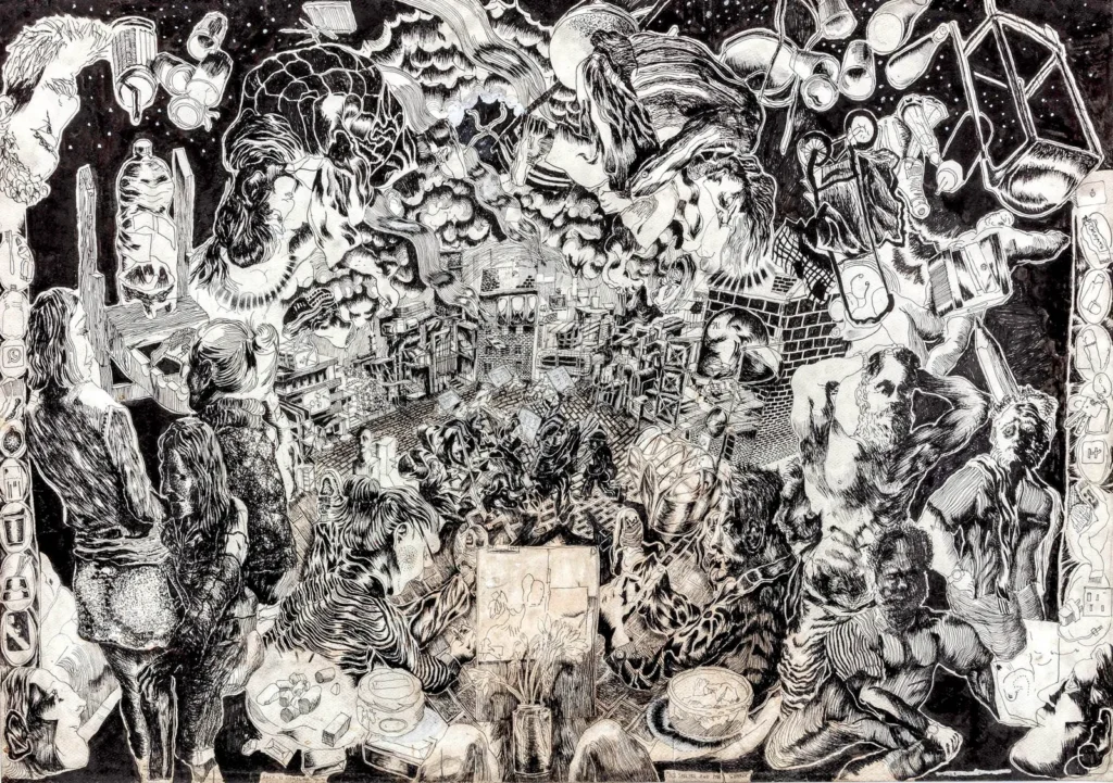 UK East London Artist Louis Pohl Koseda Surreal Realist Drawings
