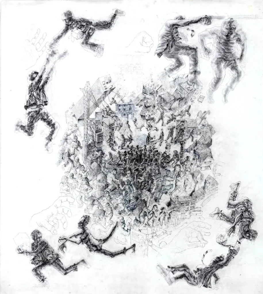 UK East London Artist Louis Pohl Koseda Surreal Realist Drawings