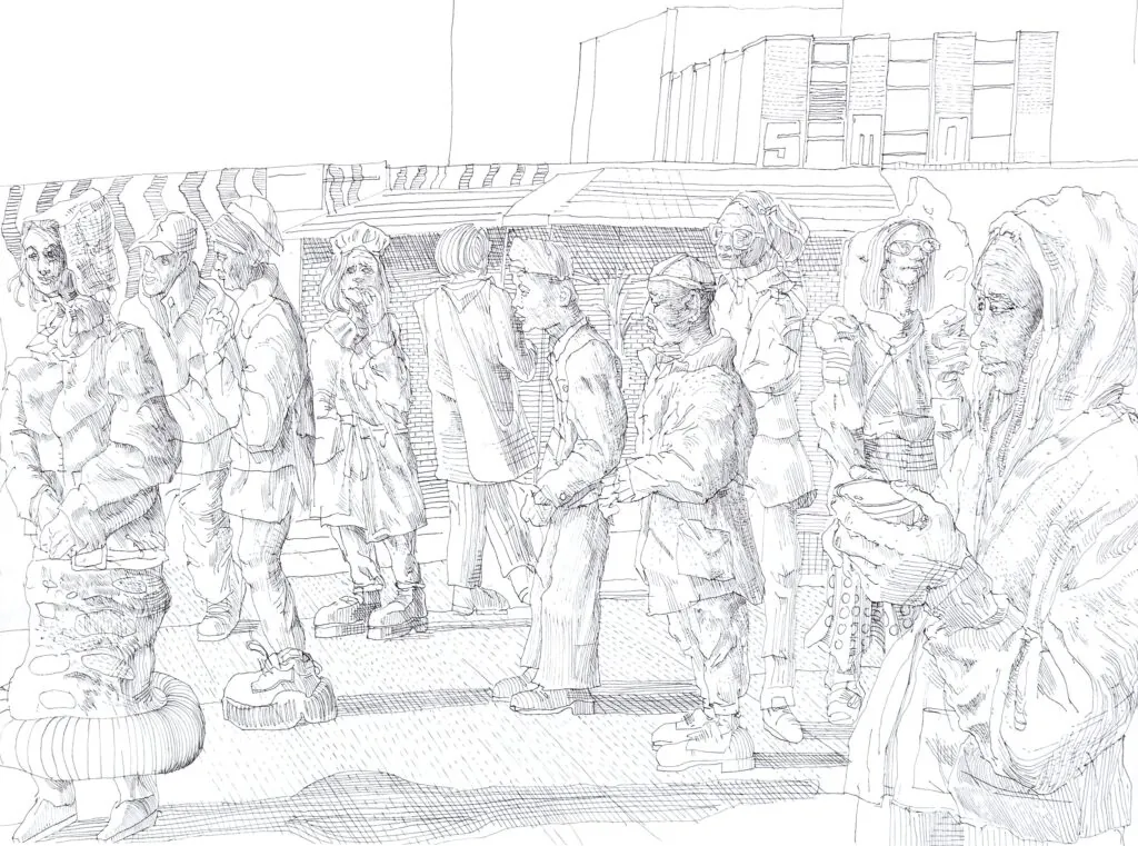 UK East London Artist Louis Pohl Koseda Surreal Realist Drawings