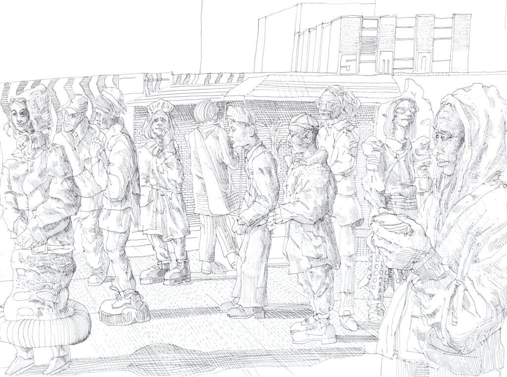 UK East London Artist Louis Pohl Koseda Surreal Realist Drawings