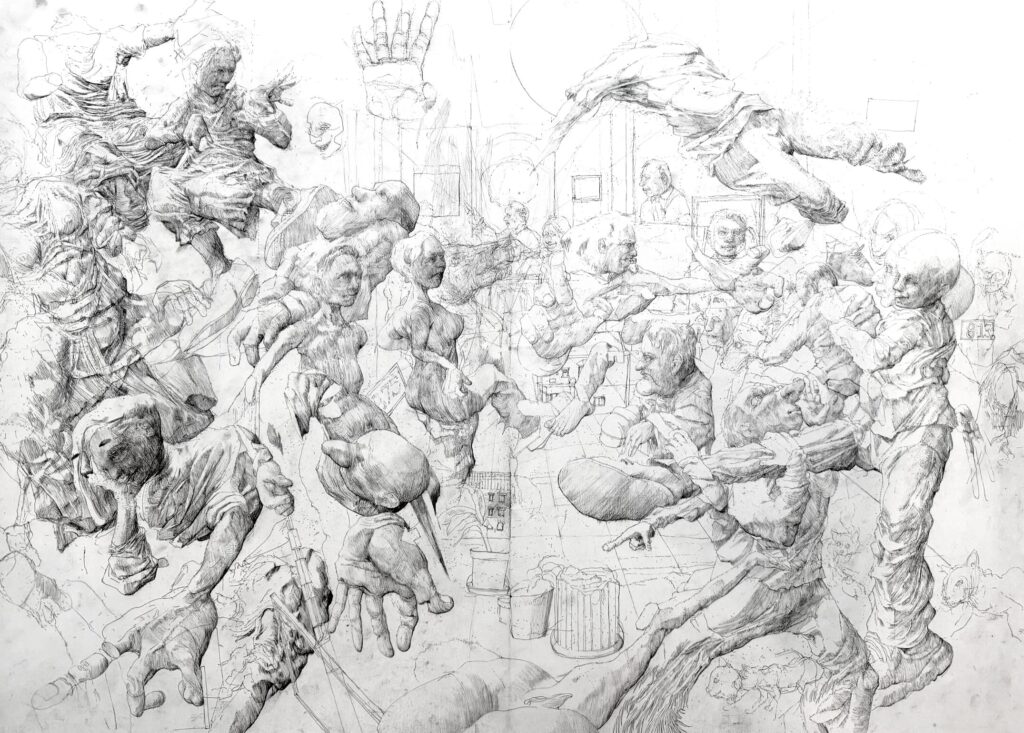 UK East London Artist Louis Pohl Koseda Surreal Realist Drawings