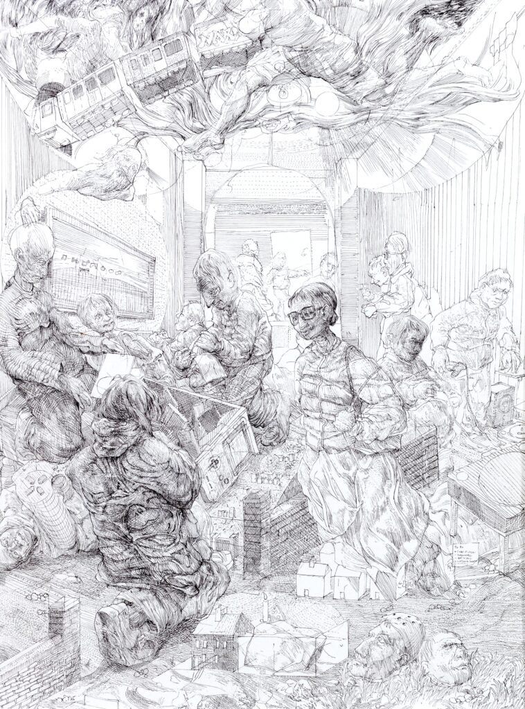 UK East London Artist Louis Pohl Koseda Surreal Realist Drawings