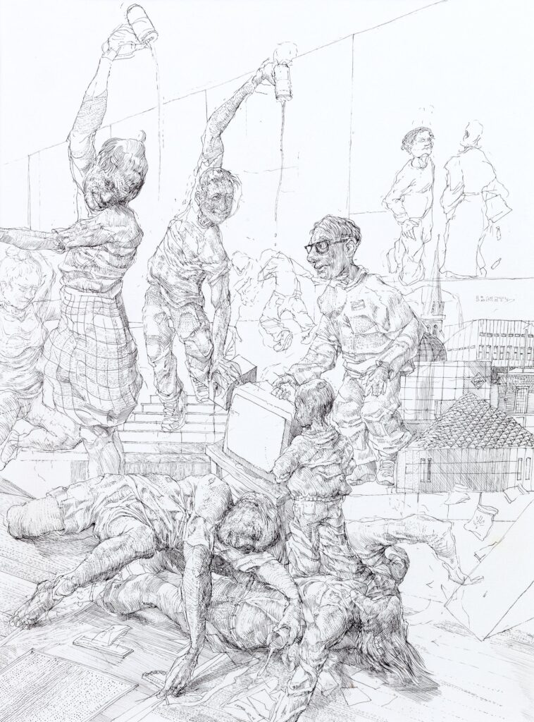 UK East London Artist Louis Pohl Koseda Surreal Realist Drawings