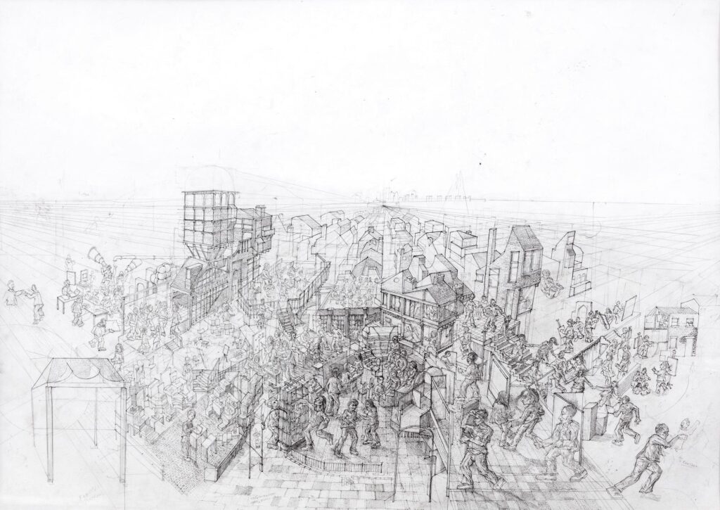 UK East London Artist Louis Pohl Koseda Surreal Realist Drawings