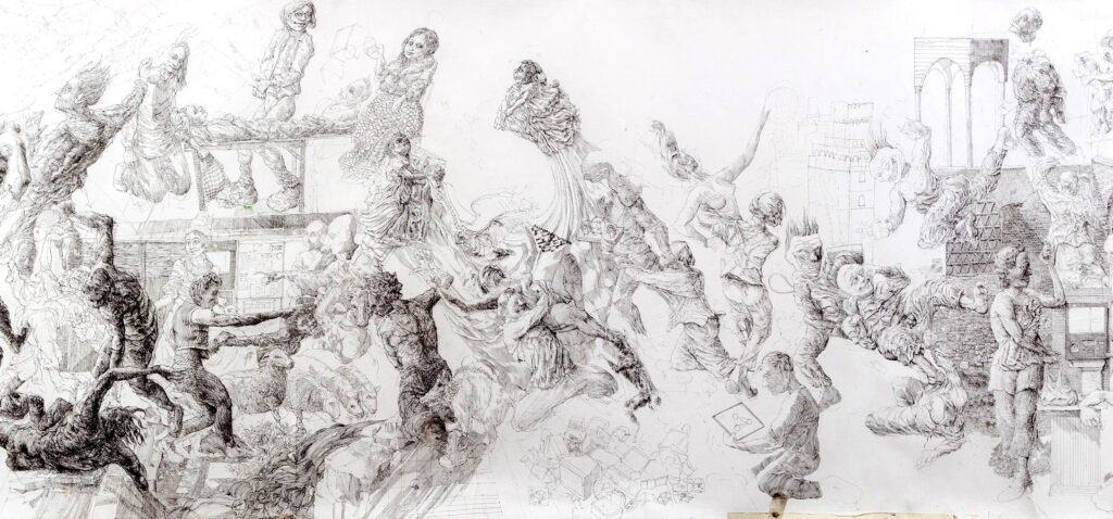 UK East London Artist Louis Pohl Koseda Surreal Realist Drawings