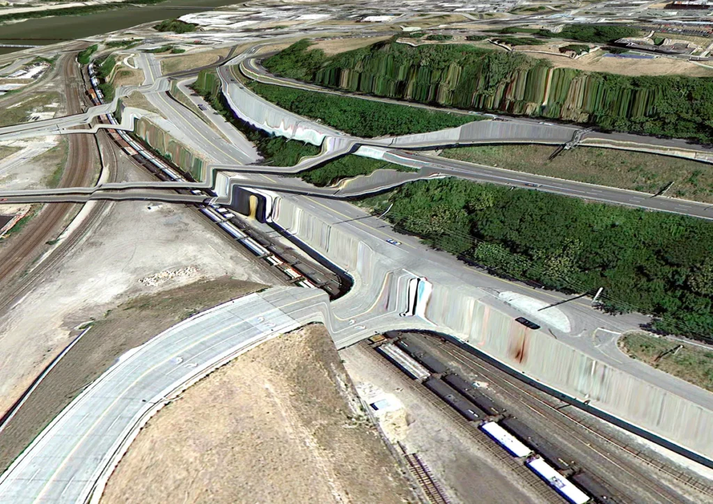 Clement Valla Google Earth Glitch Art