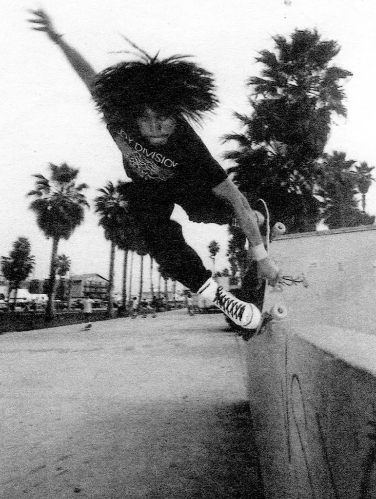 Jef Hartsel skating in Venice Beach in the mid 80s