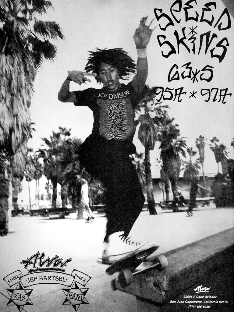 Jef Hartsel skating in Venice Beach in the mid 80s