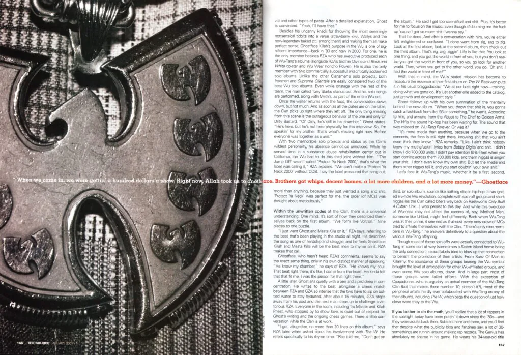 Wu Tang Clan for The Source Magazine, January 2001