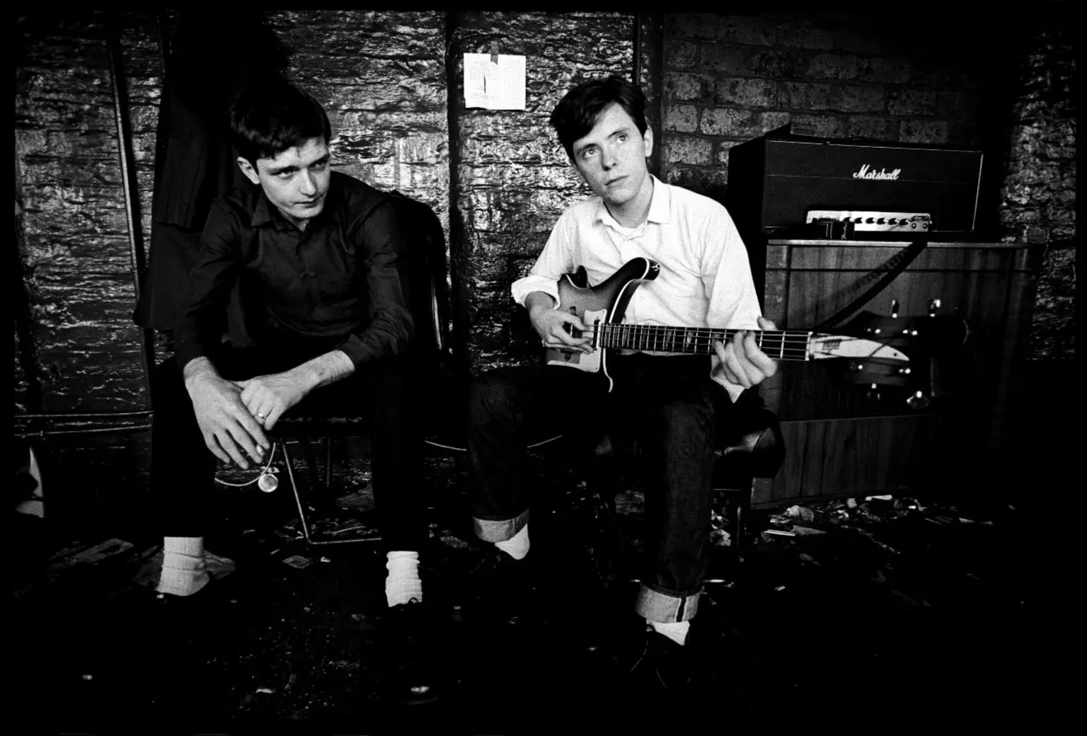 Ian Curtis and Joy Division at TJ Davidson’s Rehearsal Room, Manchester, 1979
