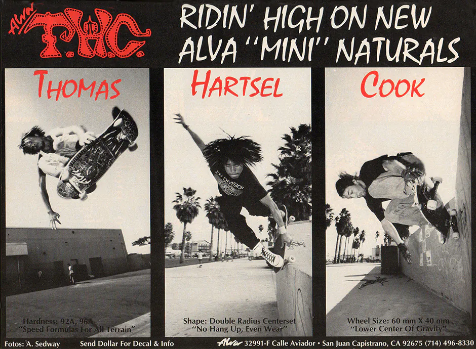 Jef Hartsel skating in Venice Beach in the mid 80s