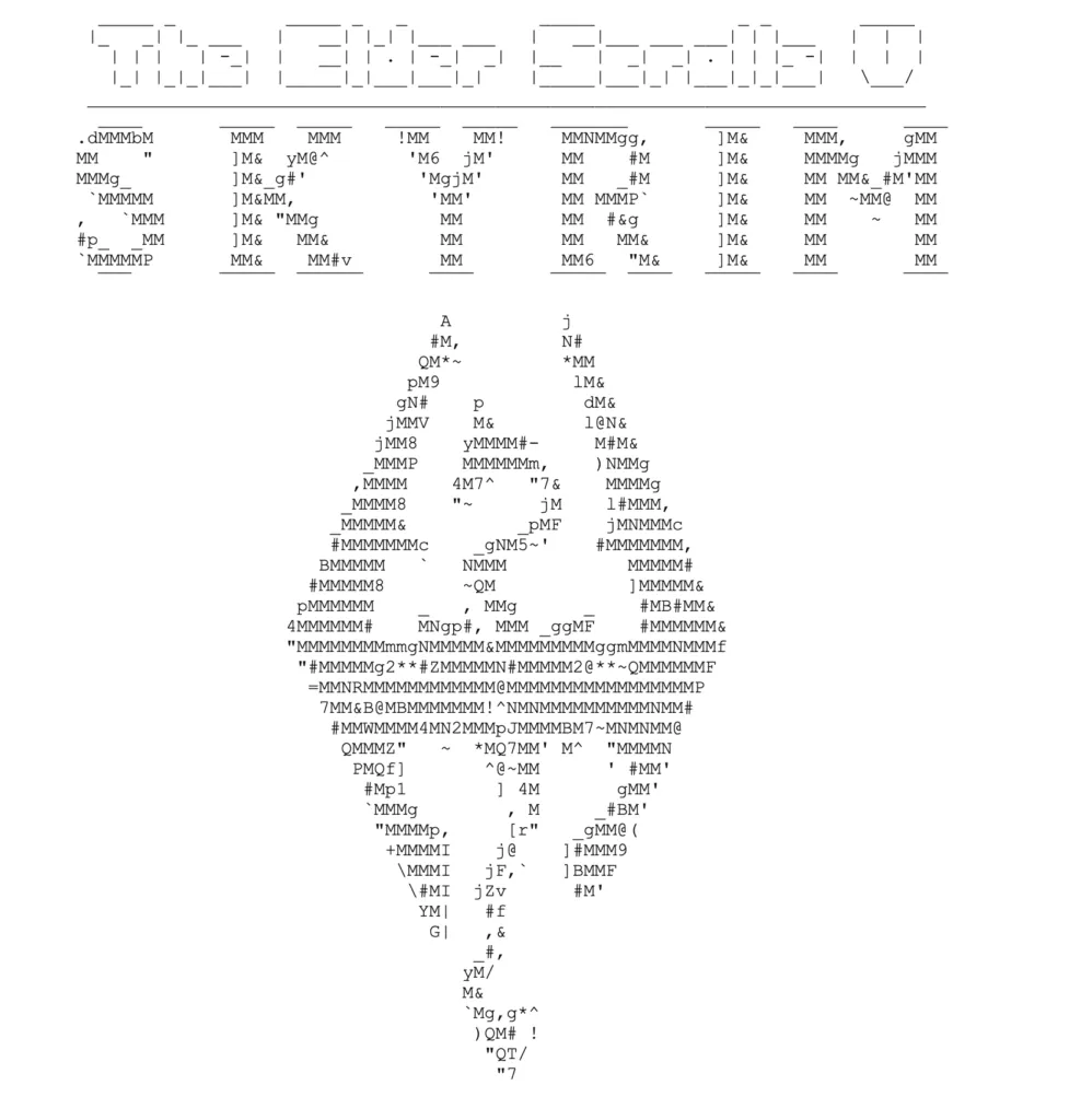 Video game guide ASCII art