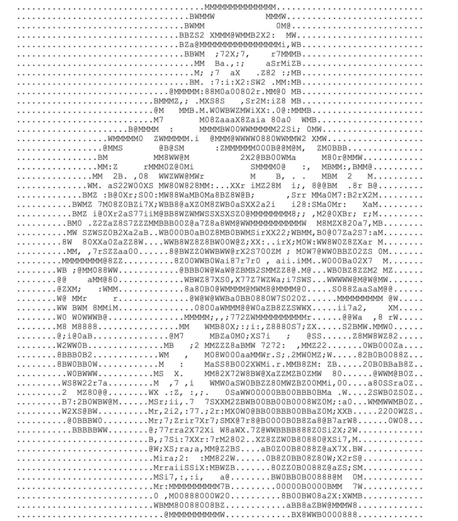 Video game guide ASCII art
