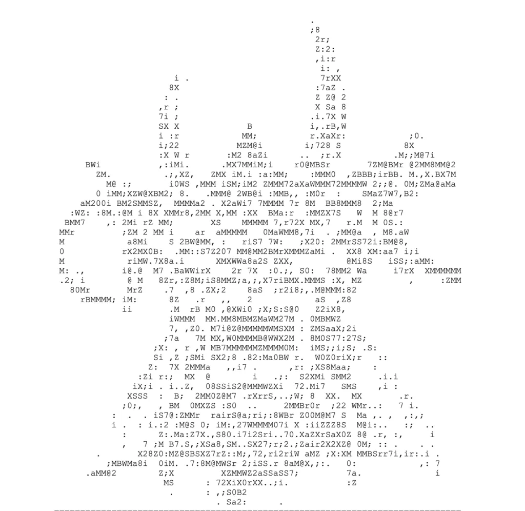 Video game guide ASCII art