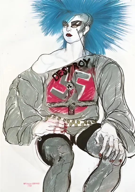 Jo Brocklehurst Punk Fashion Illustration