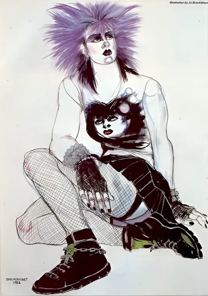 Jo Brocklehurst Punk Fashion Illustration