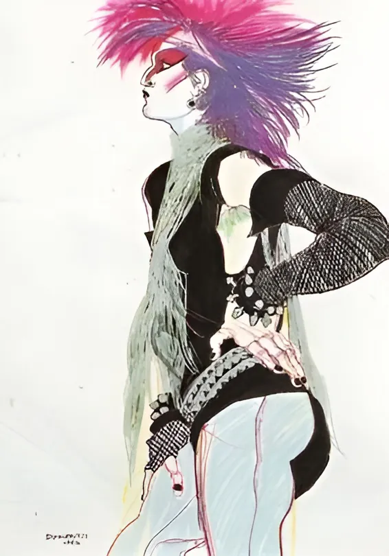 Jo Brocklehurst Punk Fashion Illustration