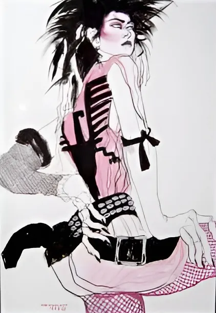 Jo Brocklehurst Punk Fashion Illustration