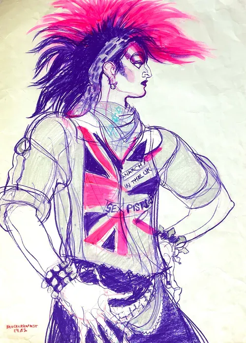 Jo Brocklehurst Punk Fashion Illustration
