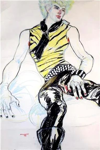 Jo Brocklehurst Punk Fashion Illustration