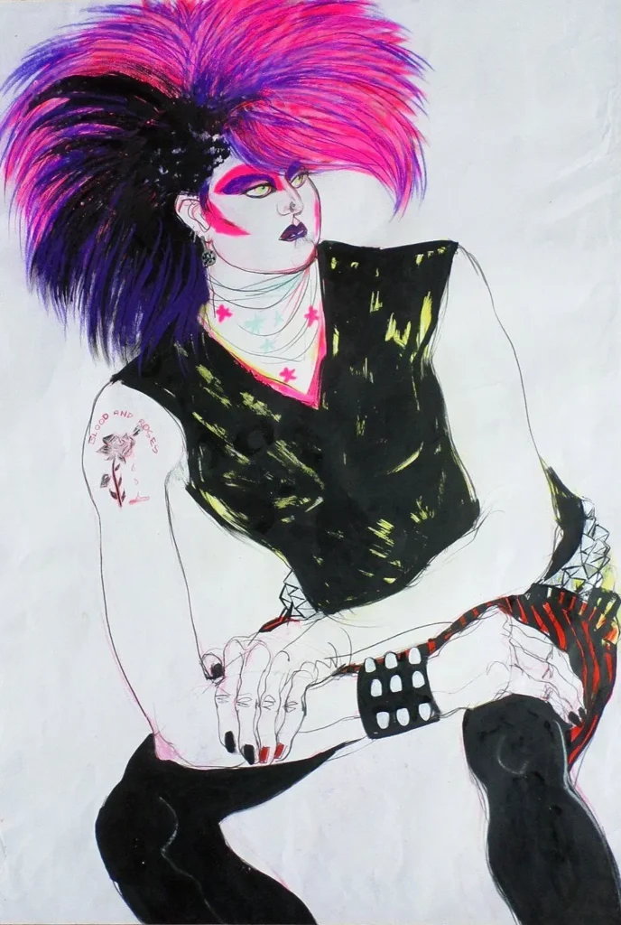Jo Brocklehurst Punk Fashion Illustration
