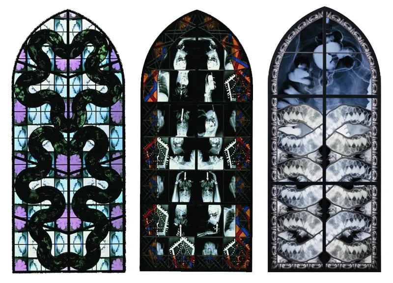 Wim Delvoye's X-Ray Gothic Stained Glass Art